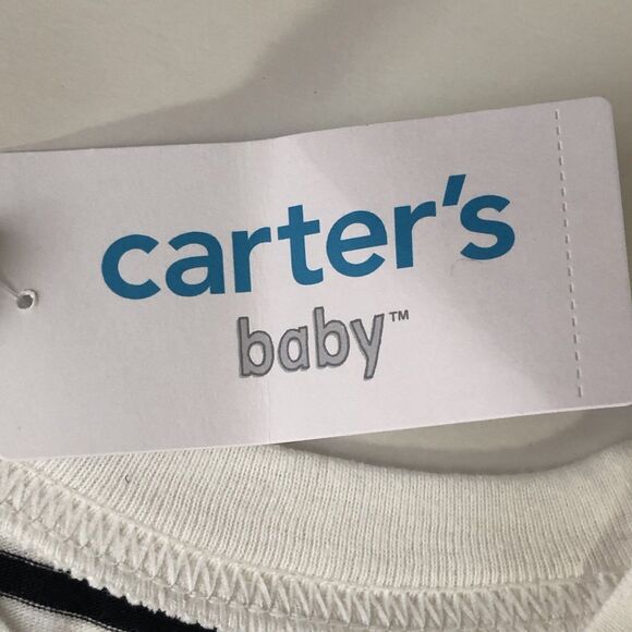 Carters Infant Striped Short Sleeve T-shirt Fire Truck Size 9 Months NWT - Picture 12 of 12